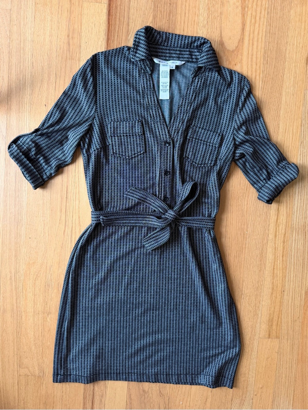 Max Studio Mini Dress with Tie Waist